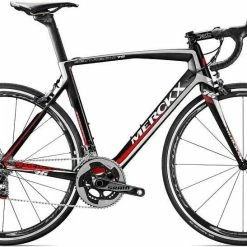 Vélo EDDY MERCKX SAN REMO 76 Carbone Noir Mat Silver Rouge